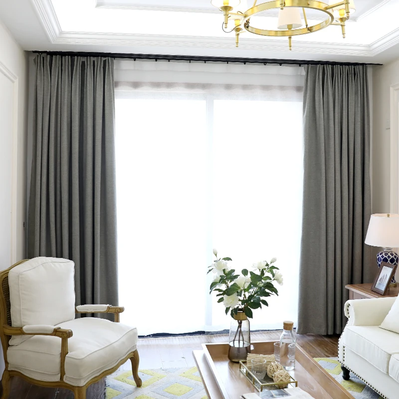Innermor Solid Plain Curtain for Livingroom Home Decor Darpe Curtain Luxury for Bedroom Window Curtain Customized Blackout Hotel
