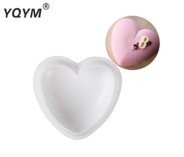 Custom Single Hole Heart Shaped Baking Pan Molds Diy Large Silicone Baking Cake Mold