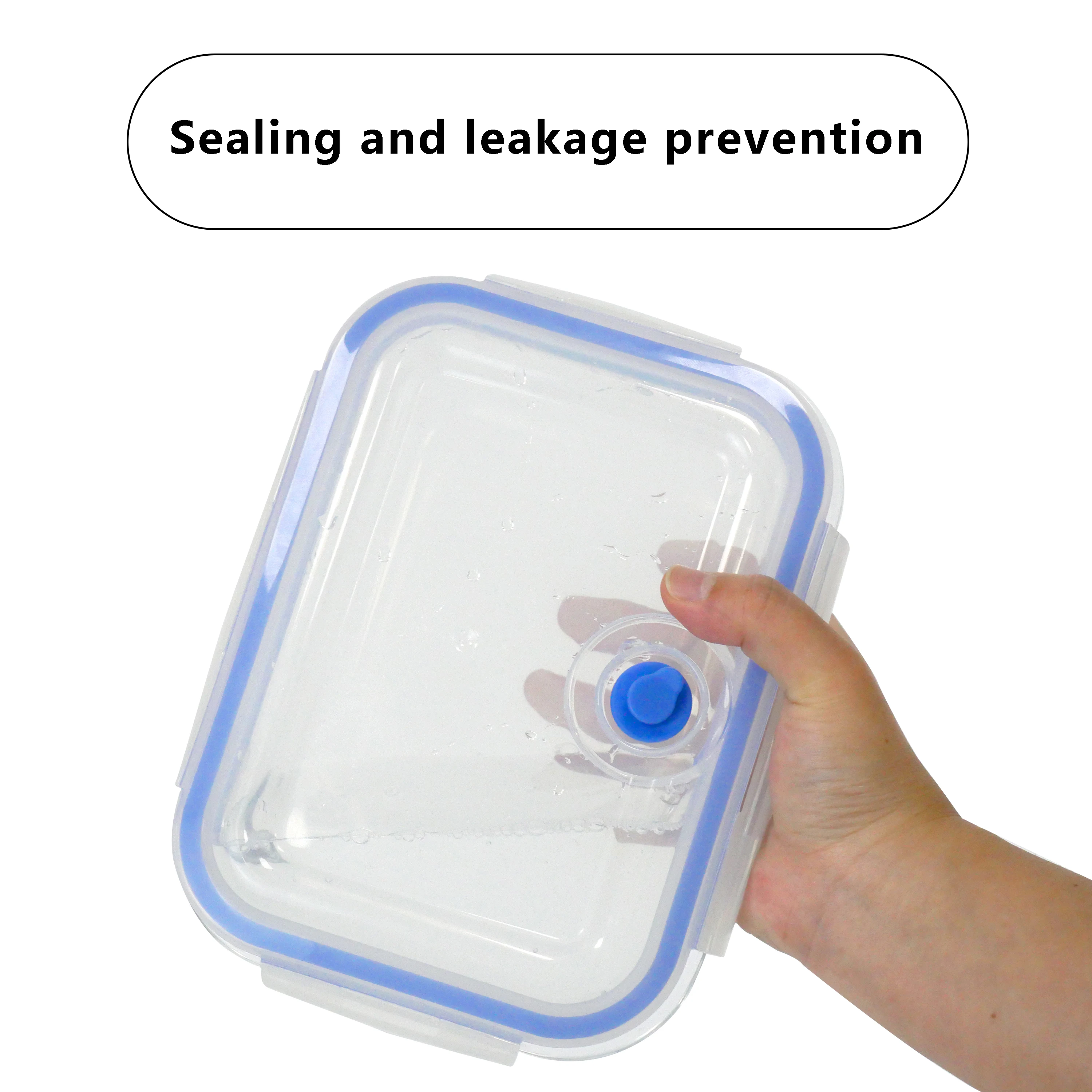 Индивидуальный офисный Ланч-бокс, контейнер для хранения пищевых продуктов из боросиликатного материала, кухонные стеклянные контейнеры с пластиковыми крышками