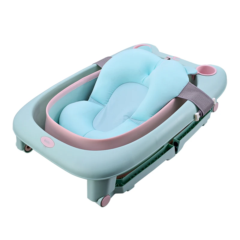 Good quality portable foldable baby bathtub, plastic infant bath tub for kids