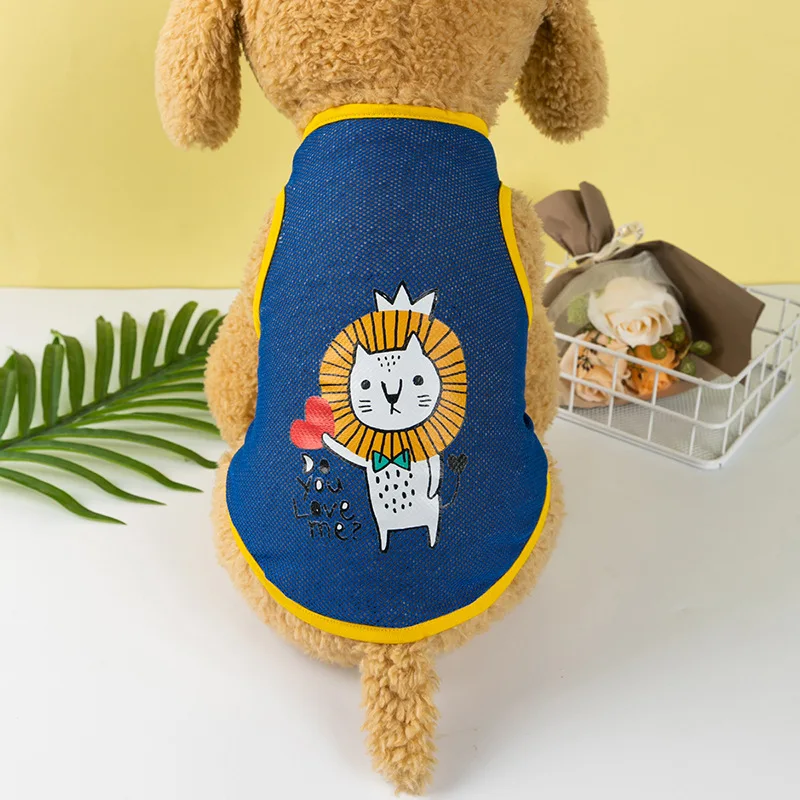 Doggy Apparel Sleeveless Pet Hawaiian Beach Clothing Dog Vest T-Shirt Costume Dog Shirt Puppy Breathable Mesh Clothes