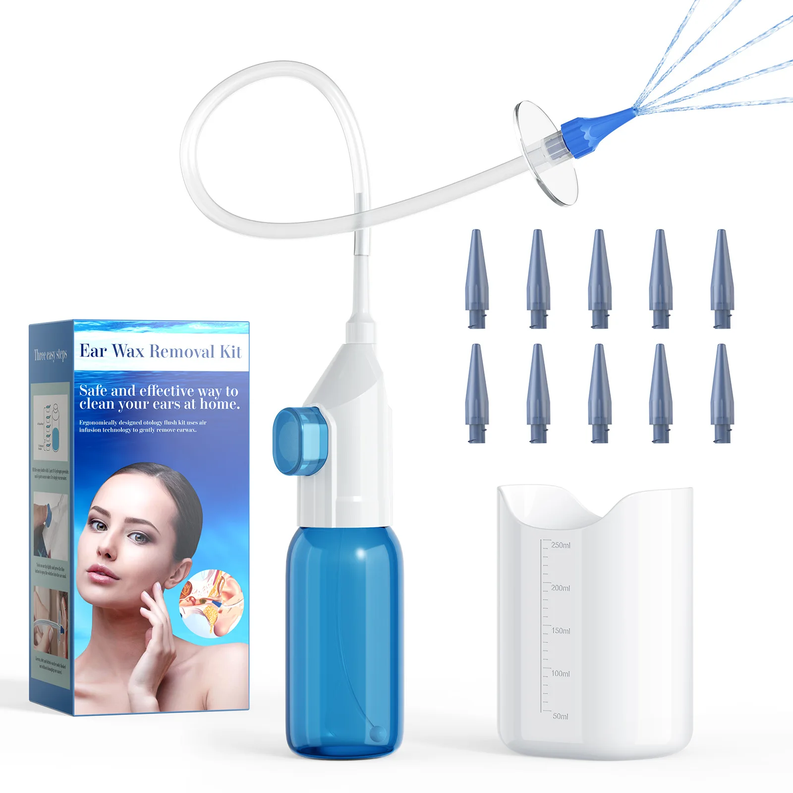 Portable E10 Ear Cleaning Device Ear Washing Cleaner Punch Ear Wax Removal Kit