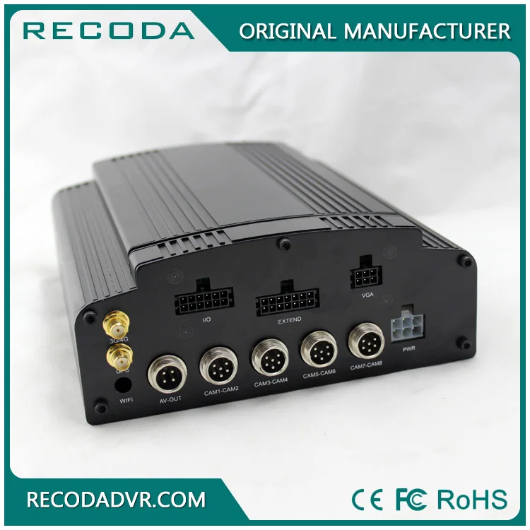 RECODA 1080P 4CH HDD DVR 4G GPS WIFI Live streaming Monitoring Car Black Box Mobile dvr