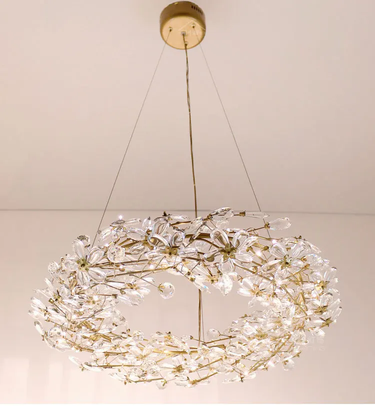 MEEROSEE Luxury Chandelier Bedroom Lighting Decoration Chandelier High Quality Warm White Hanging Light MD87512