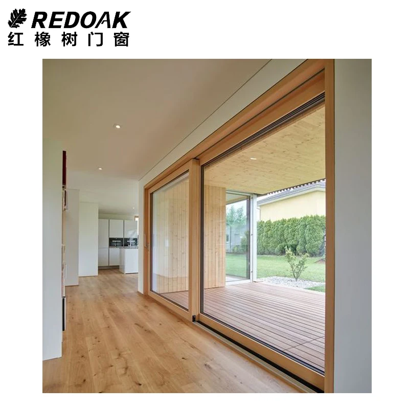 REDOAK Luxury Big Tinted Glass Aluminum Sliding Door System Villa House Large Panels Double Glazed Aluminium Lift and Slide Door