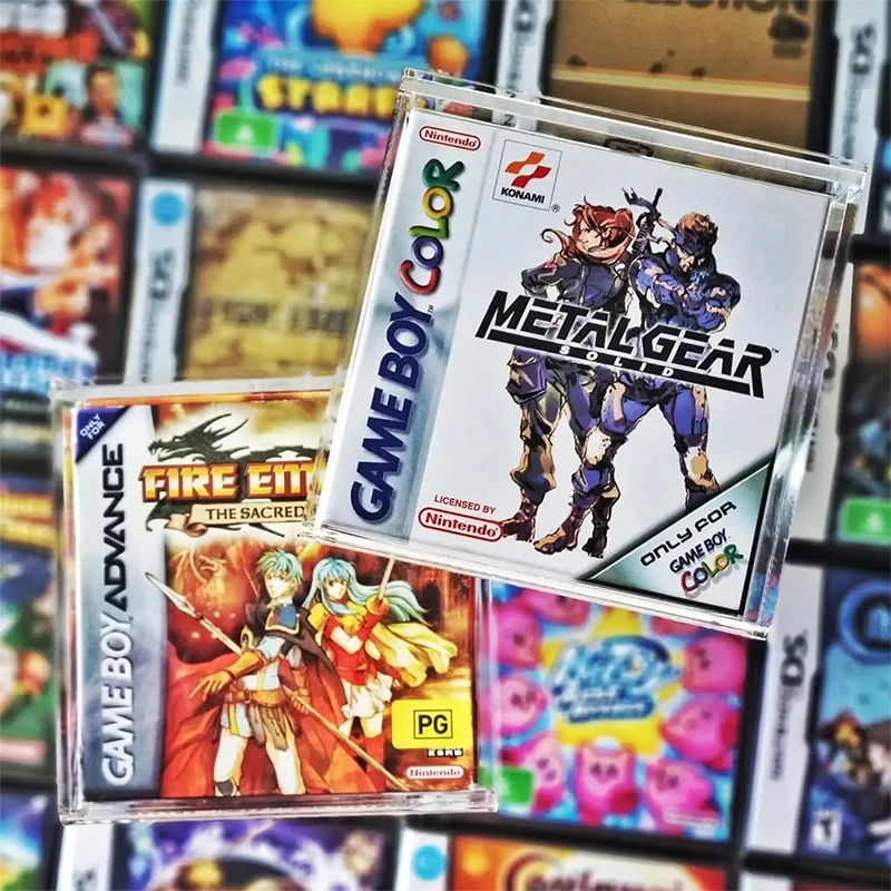 Custom Acrylic Video Game Box Protector Compatible for Game Boy and Game Boy Advance GB/GBA Display Box