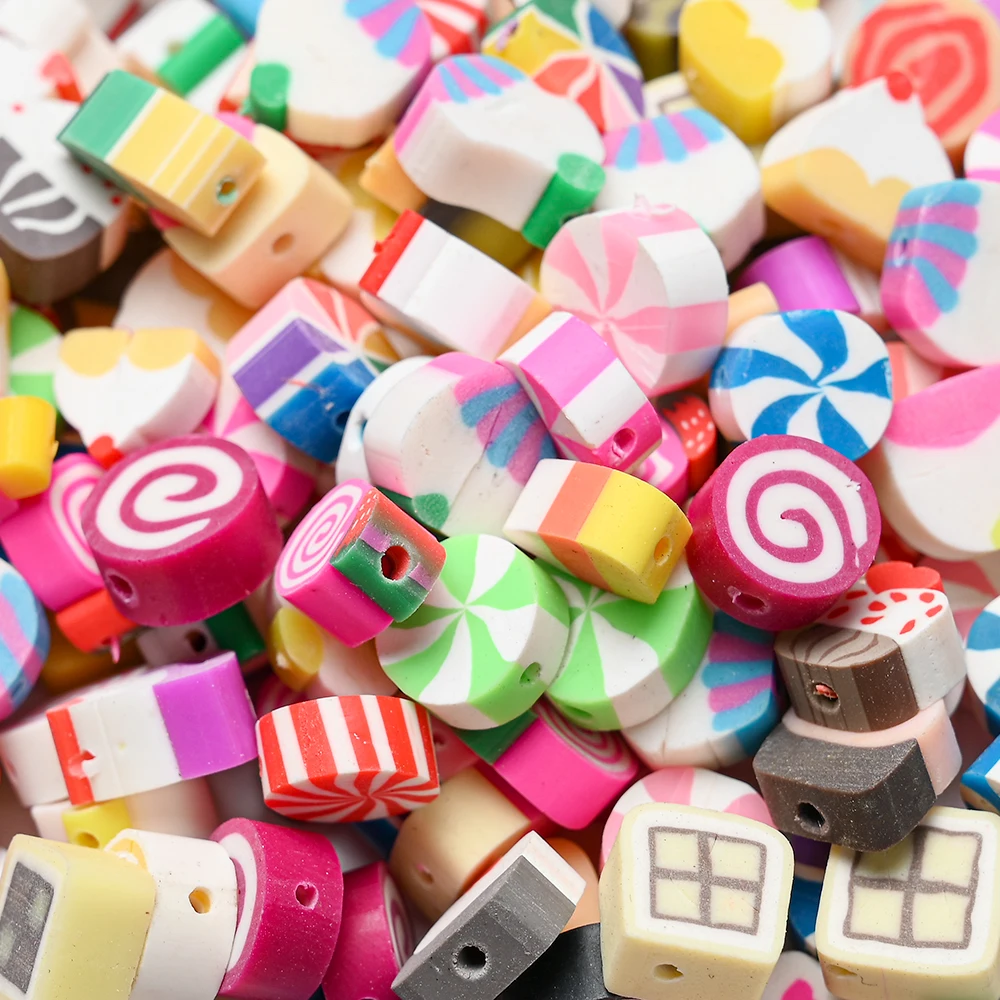 50 шт./лот полимерный Alien Бусины бусины из полимерной глины забавные распорка свободные глина бусины для изготовления ювелирных изделий DIY браслет ожерелье