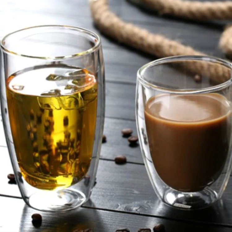 
double wall tea wine coffee glass mug coffee double wall glass cup 