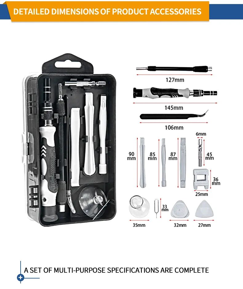 115 IN 1 precision screwdriver set Repair Tool Kit with screwdriver bits