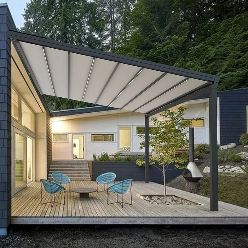 Automatic folding polycarbonate sheet window canopy windows awning Awning Customized prefabricated glass sunrooms Garden