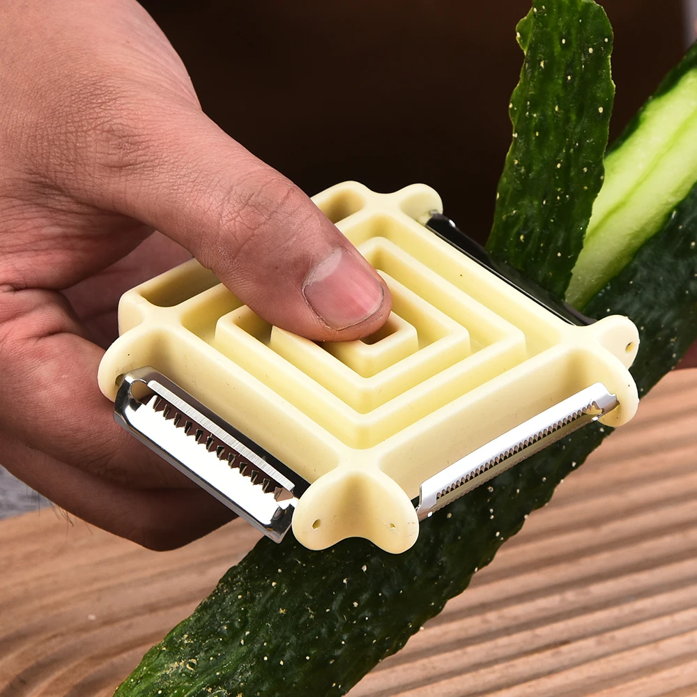 Kitchen Creative Multifunctional Paring Knife 3-in-1 Magic Peeler Peeler Scraper Melon Grater Paring Knife Peeler Grater Shredde