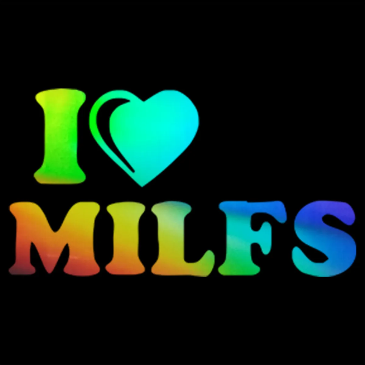 I Love Milfs Fun Sticker Car Window Door Bumper Laptop Motorcycle Vinyl Decal Gift Die Cut Decals Laptop window Glass