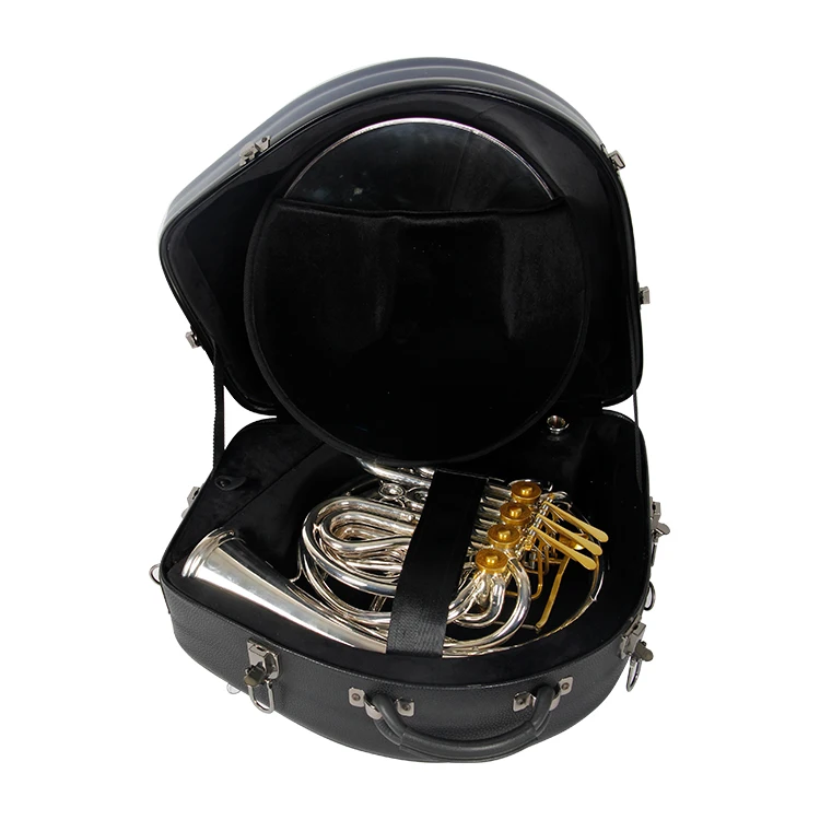 Cheaper Price Instruments case Waterproof PC Split French Horn case for French Horn Protect