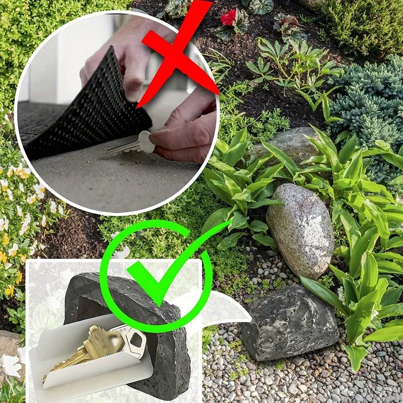 Key Hider in your Garden Looks & Feels Like Real Stone - Safe for Outdoor Garden or Yard