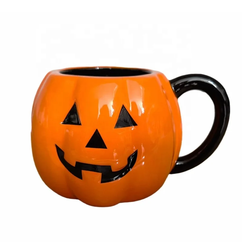 Holiday Gift Decorative Ghost Ceramic Coffee Mugs Halloween Pumpkin Water Tea Funny Cartoon Cup