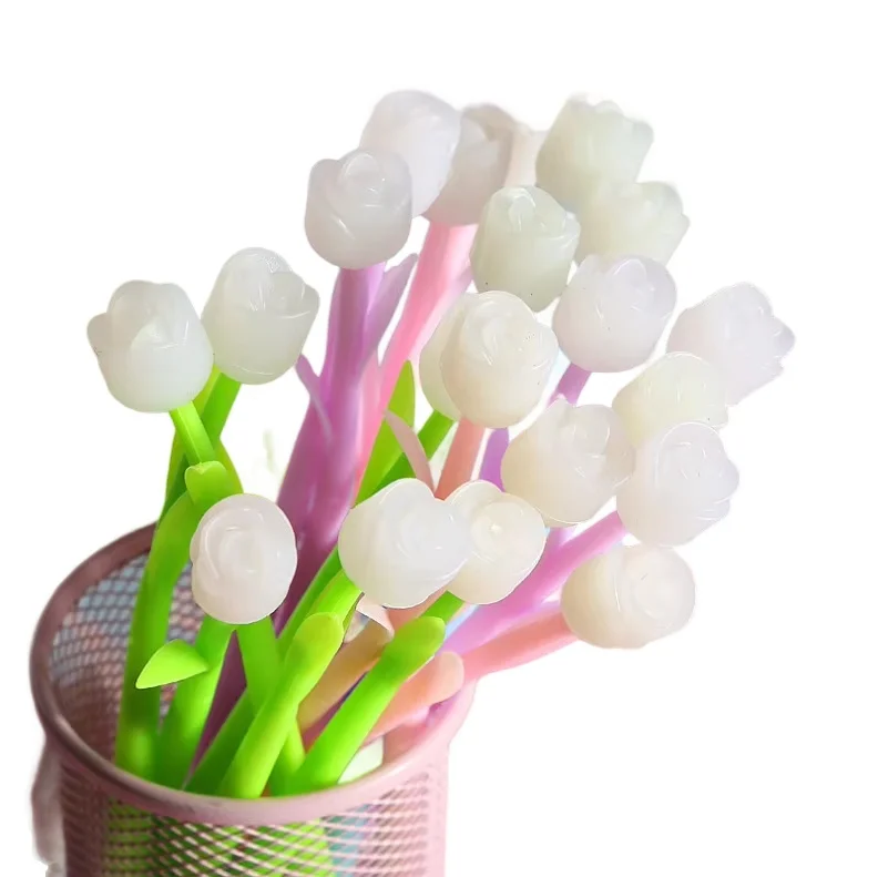 Creative Small Fresh Rose Flower Color Change in the Sun Soft Gel Pen Tulip Fower and