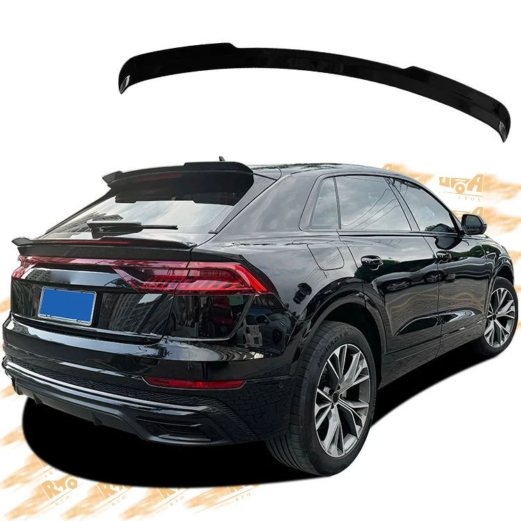 Rear Bumper Bright Black Rear Roof Spoiler Wing Roof Spoiler For Audi Q8 2018+