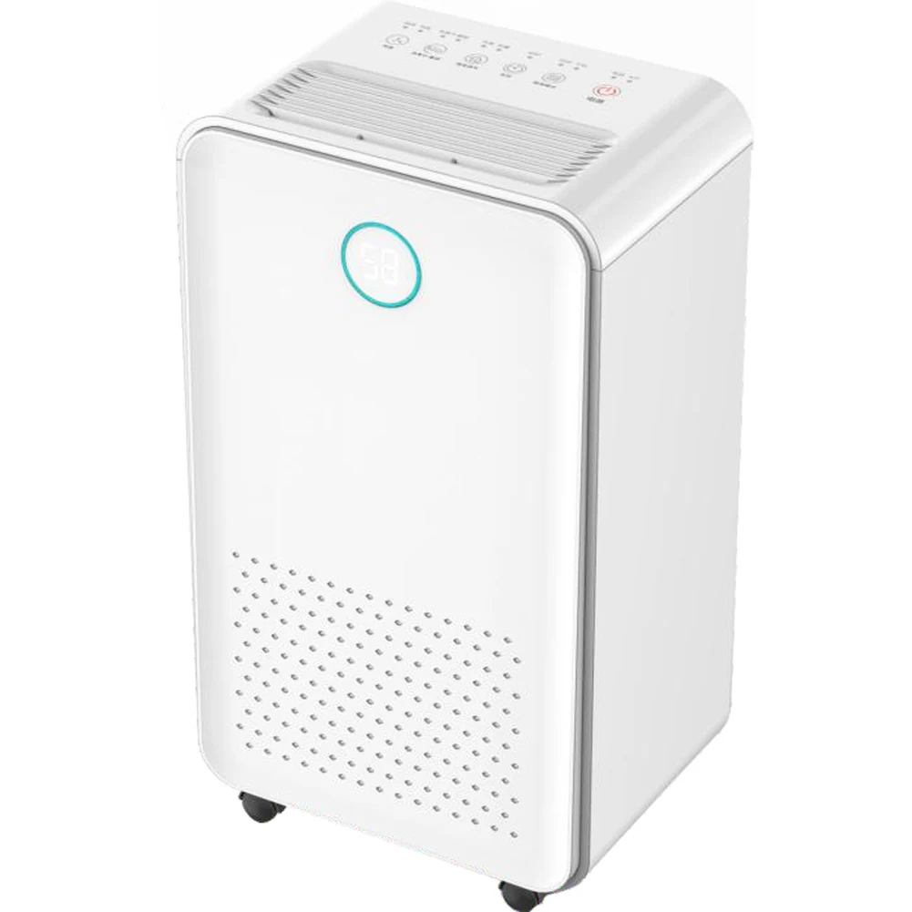 12L Portable Home Dehumidifier Electric Compressor Refrigerant Dehumidifier Air Dryer Auto-start Humidistat for bedroom