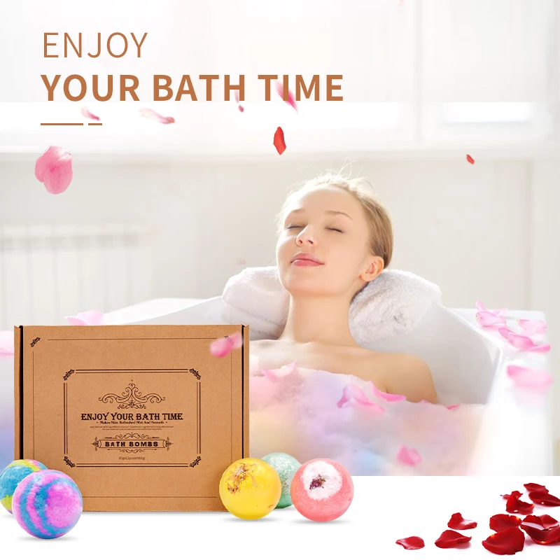  Private label 60g*9pcs box rainbow lavender bath bombs jewelry dinosaur set colorful new for shower
