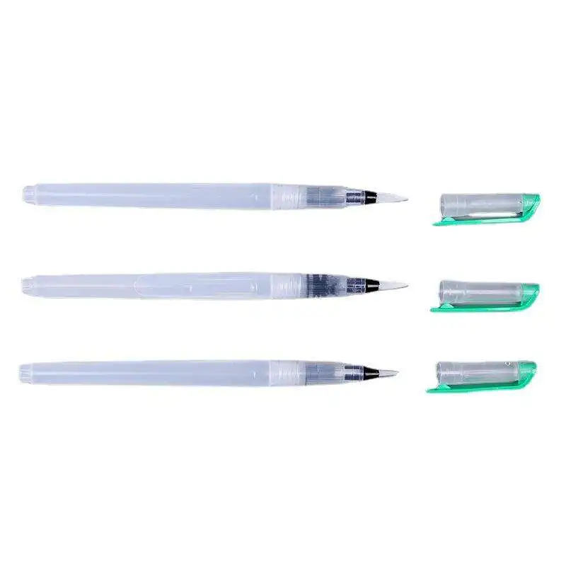 Keep Smiling 3pcs Fountain Pen Set Solid Watercolor Brush Nylon Hair Filling Dizzy Dye Pen Water Storage Brush