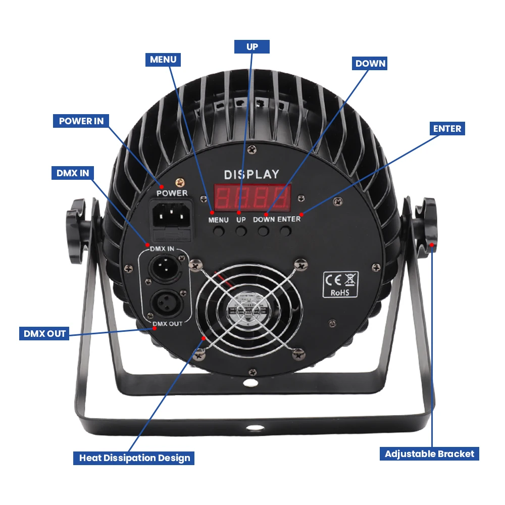 18*10W Dj Light Aluminum Uplights Par Can Light RGBW 4in1 Luz Par LED DMX Disco Lights Event Stage Effect Luces Para Discoteca