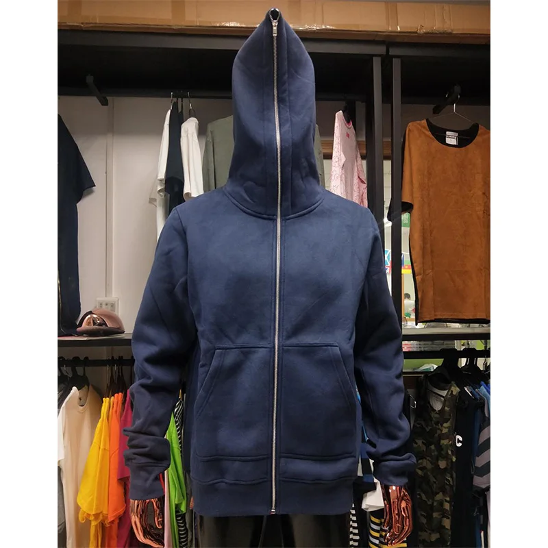 Free Sample Custom logo Hoodies Unisex Fleece Men Heavy Full Zip Face Heavyweight Zipper Hoodie