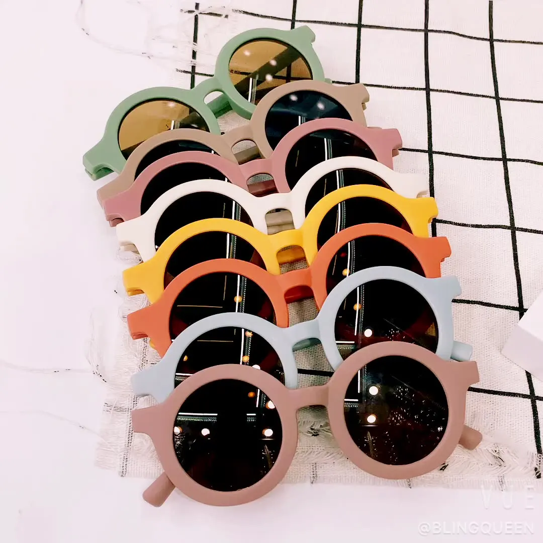 Colorful Children  Round Unisex Vintage Child Sun Glasses 1 to 8 Years The Young Kids Sunglasses 2022 UV400