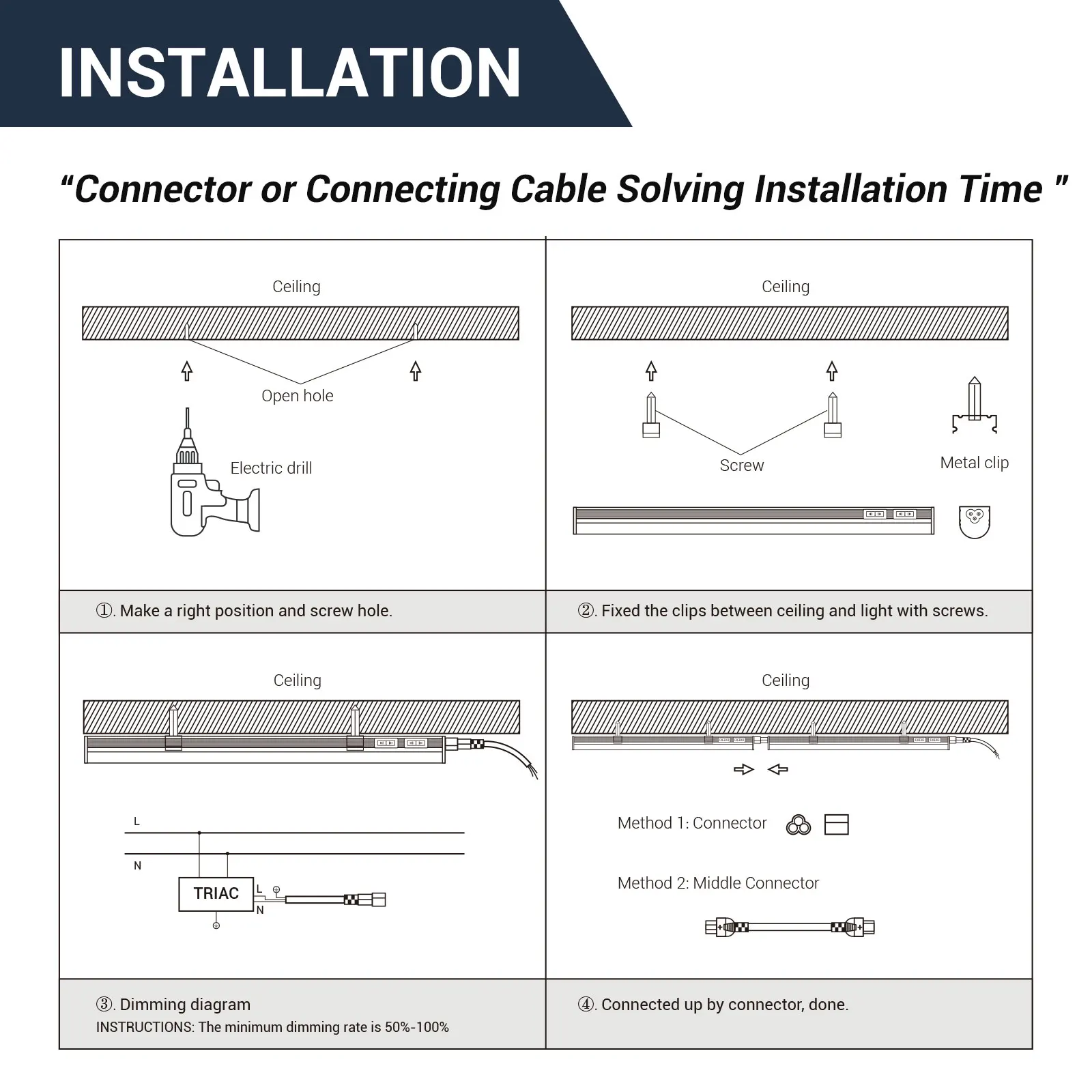High Power Linear Seamless  22W 30W 40W CCT Change T8 1200mm Led Linear Light Plastic integrated Led Tube Light