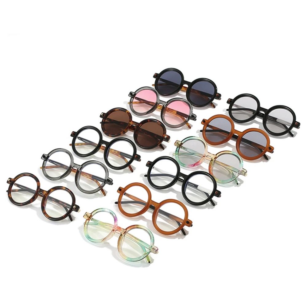 2023 New Vintage Large Round Frame Sunglasses Fashion Men and Women Sunshade Sunglasses Trend Frame Glasses