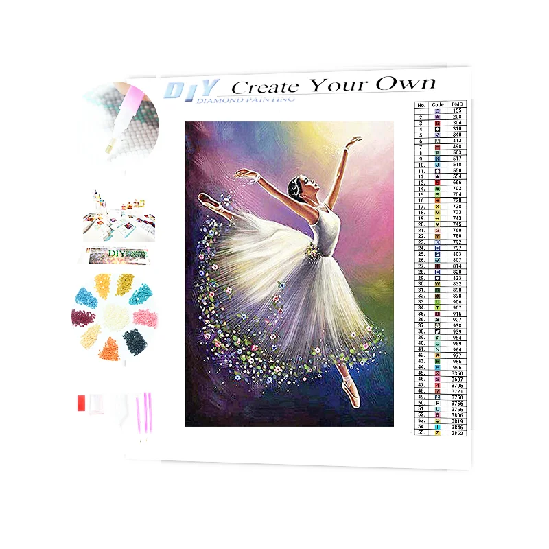Production Manufacturers Ballerina Full Gifts Diamond Painting For Daily Home Decoration Price Including Box