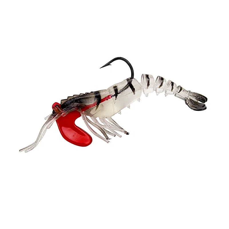 7cm Shrimp Simulation Soft Prawn Lure Hook Tackle Bait Fishing Lures