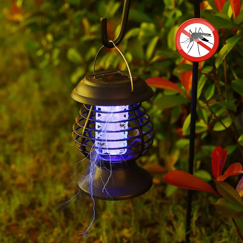  2021 Best Pest Control Lamp Portable Bug Zapper Waterproof solar power UV mosquito killer