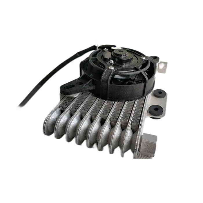 Motorcycle  engine modified Black Electric Oil Cooler Radiator cooling moto engine radiator with fan