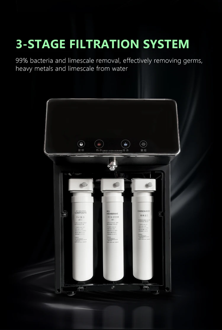 3 stages filtration pure water desktop 5L 5 liters huge water tank oem odm customization Chinese factory water dispenser