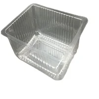 Wholesale disposable clear PET container with hinged lid take out plastic fruit nut salad packaging meat and vegetables  boxes