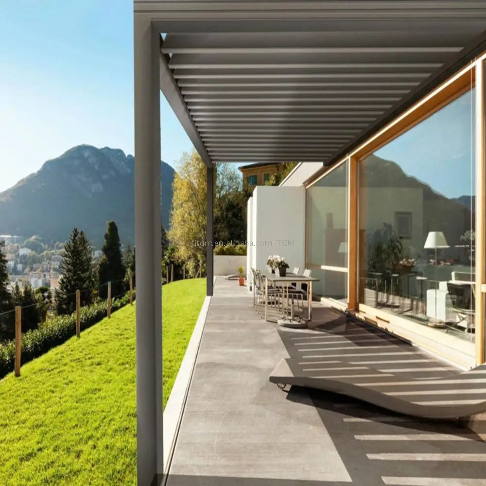 FRSTECH WPC products wpc decking & composite wood retractable pergola