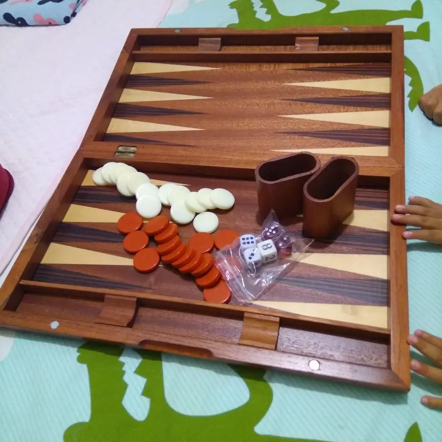 2022 hot selling Followa wooden backgammon wholesale board game travel wood back gammon set custom logo support 11/13/15/17/19'