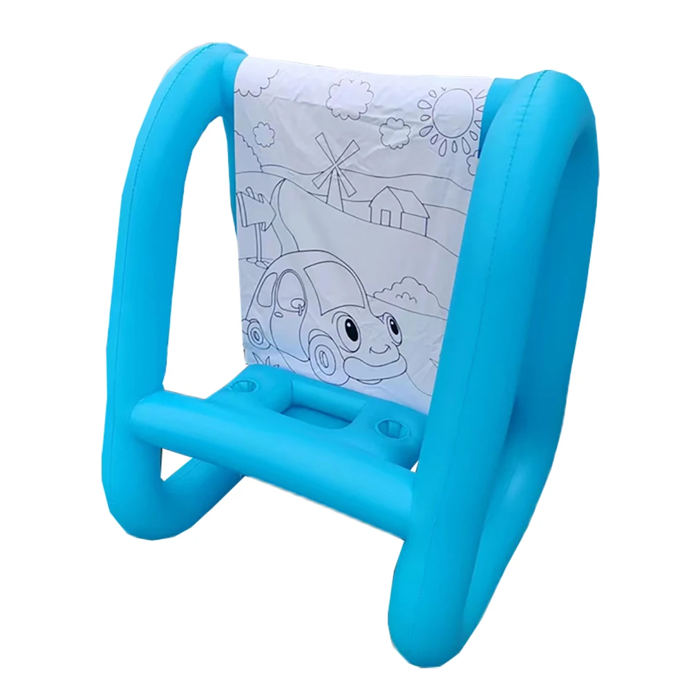 Factory Inflatable Backyard Painting Easel Indoor Outdoor Blow Up Art Easel with Sponges Paintbrush Holder