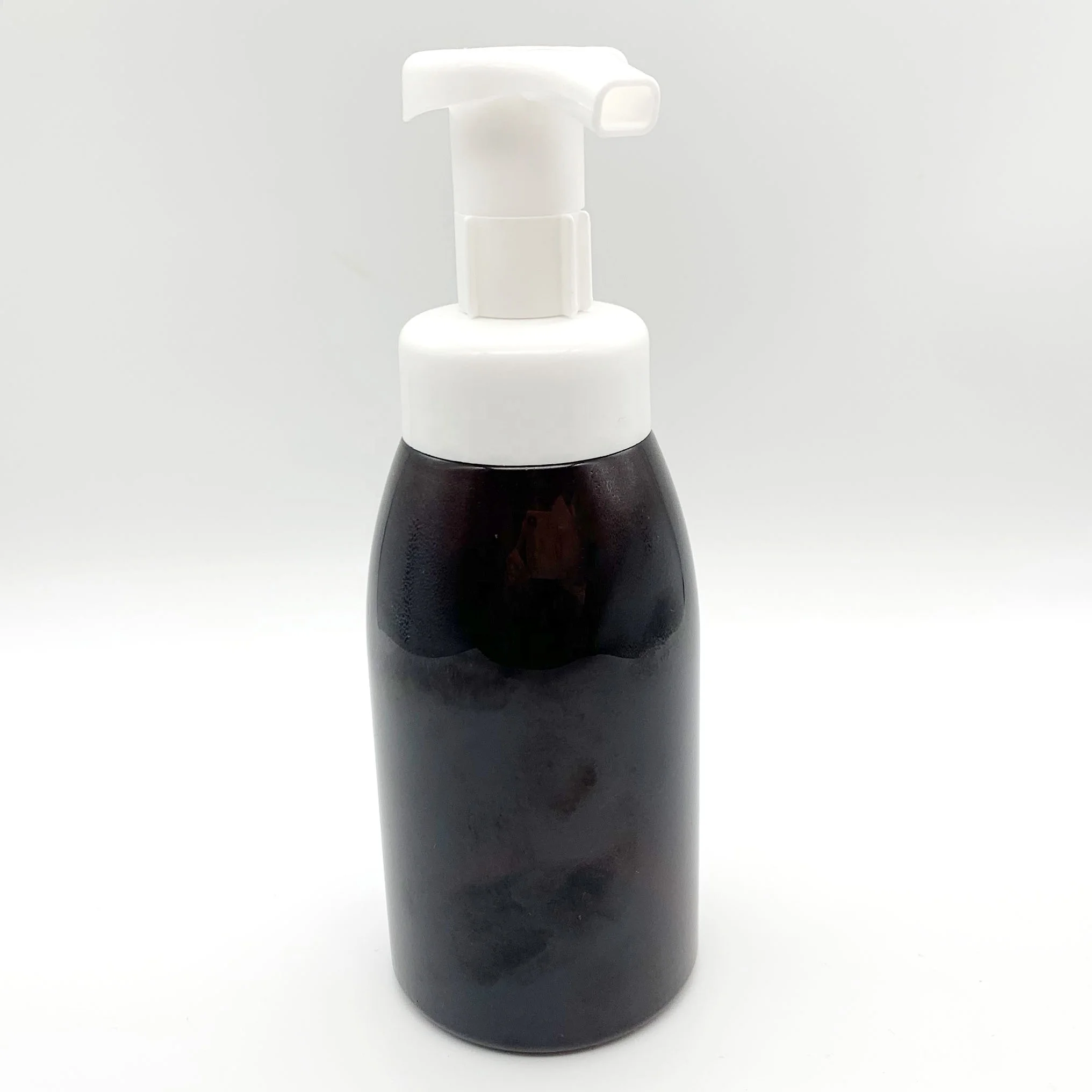 Hot Sale 8OZ Clear Amber PET Foam Dispenser Pump Bottle with Screw Cap 250ml Capacity for Facial Cleanser Shampoo Coffee Tea