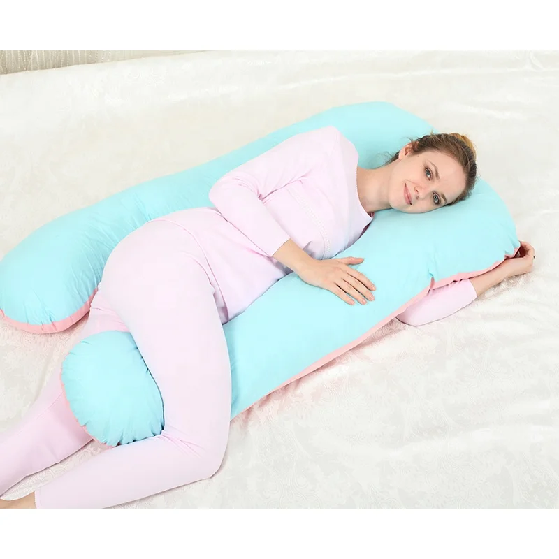 
U shape maternity grey pregnancy pillow for back pain 