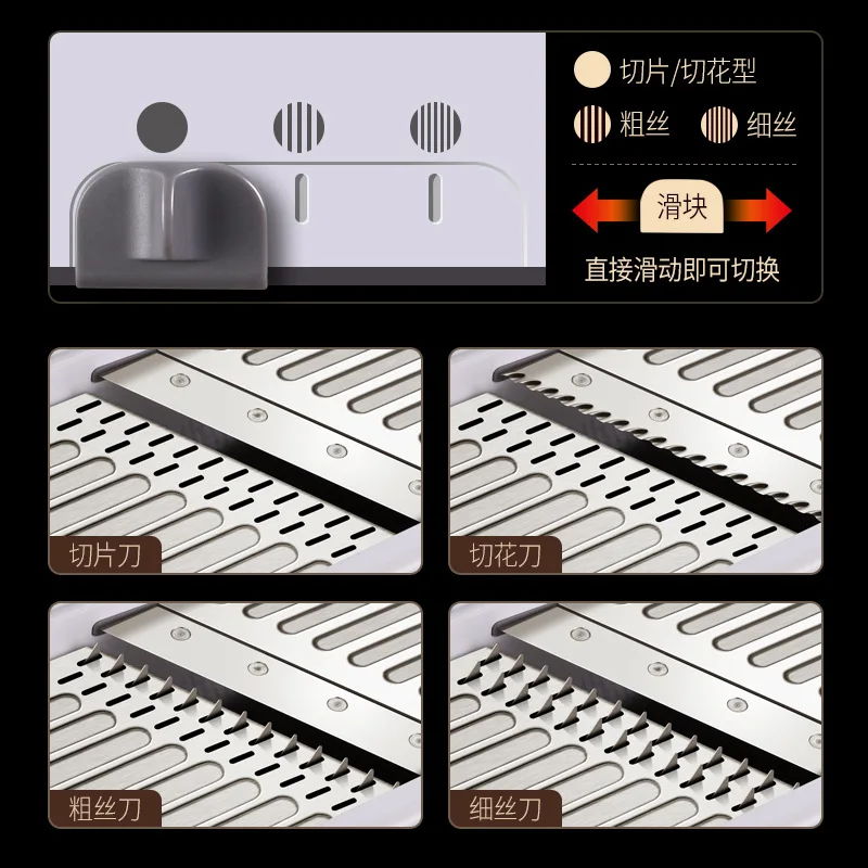 Adjustable Thickness Slicer Kitchen Stainless Steel Potato Cutter vegetable Chopper Grater Multifunctional Manual Cutter