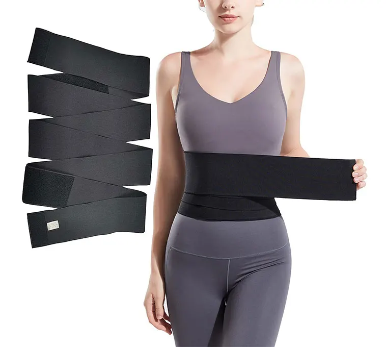 snatch me up bandage sweat wrap tummy belly stomach waist band trainer trimmer belt for