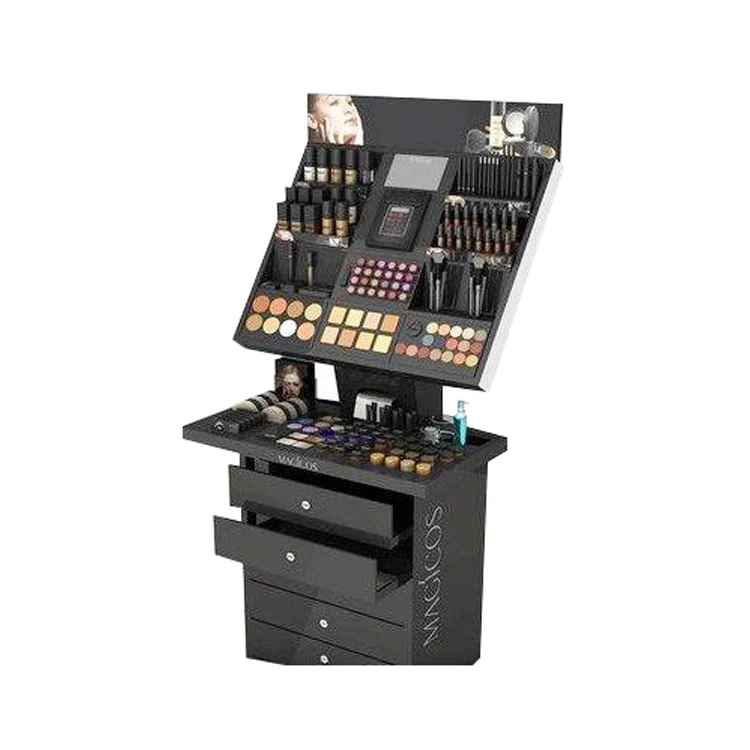 Customized Metal Supermarket Retail Jewelry Nail Shelf Cosmetics Display Rack