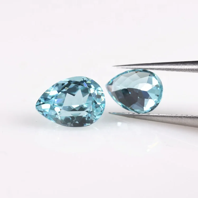 3*5mm-20*30mm Pear Cut Czochralski Grown Yttrium Aluminium Garnet  YAG Gemstones Synthetic YAG Paraiba Blue gems