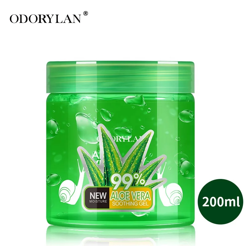 OEM customization moisturizer smoothing and organic herbal aloe vera gel skin 100% pure bulk for sunburn
