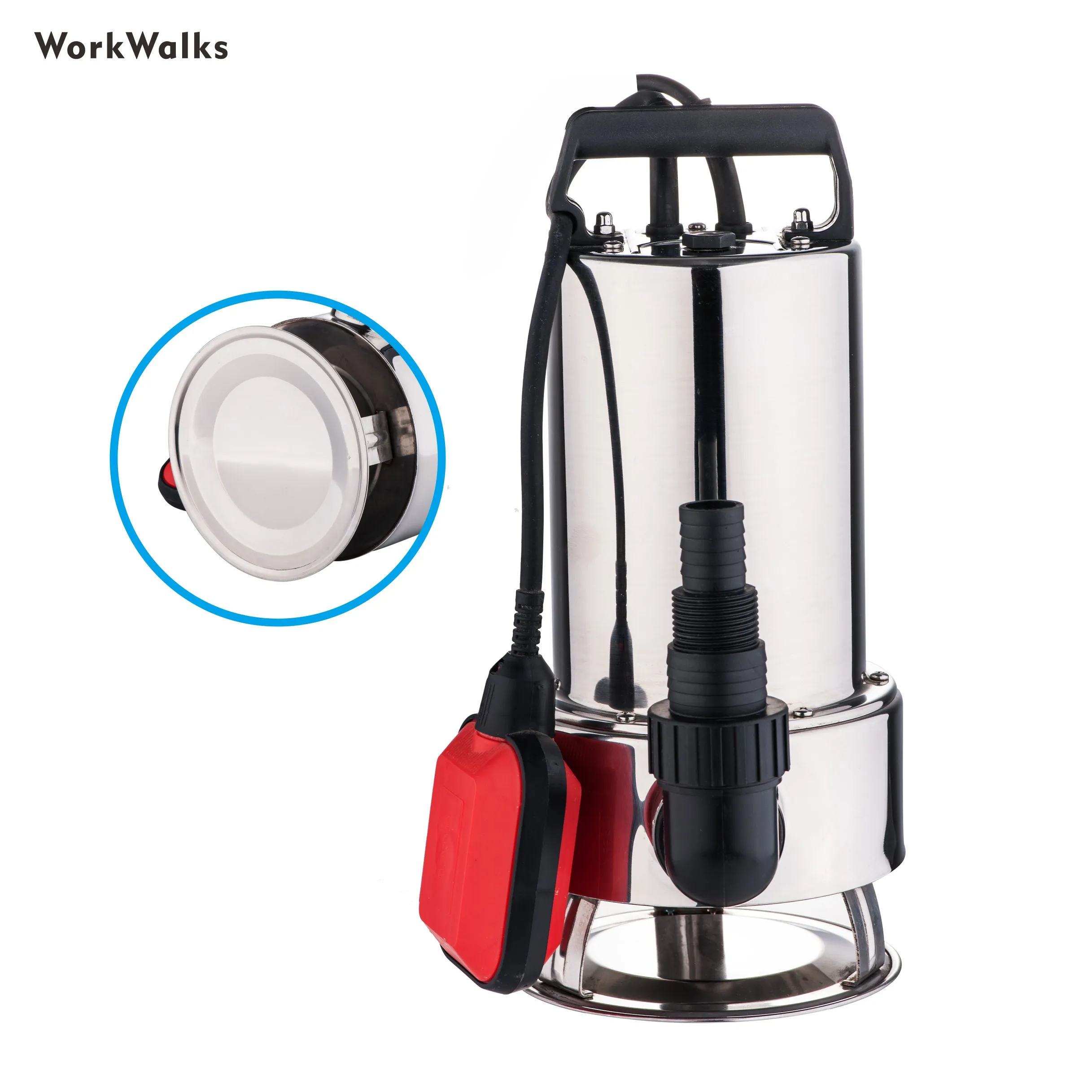 400W 1/2HP Stainless Steel Submersible Sump Dirty Water Pump With Float Switch For Garden Use