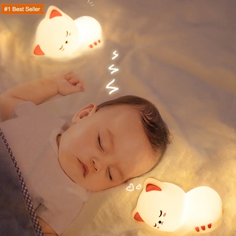 Jumon Creative silica gel rechargeable timing colorful night lamp bedroom head eye protector sleep lamp