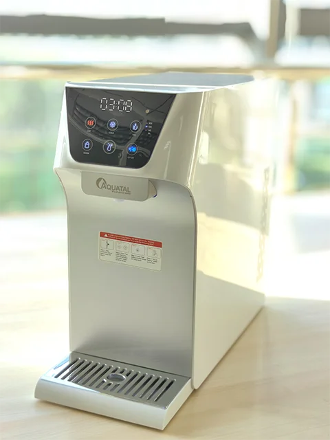 Puretal Electric Tankless RO Water Treatment System Hot and Cold Desktop Water Dispenser with Filter for Home Use