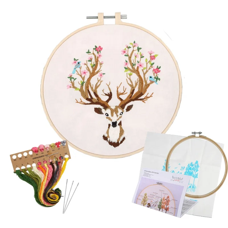 HOT Selling Handmade Embroidery Set Needlework Sewing Craft For Beginners DIY Embroidery Kits