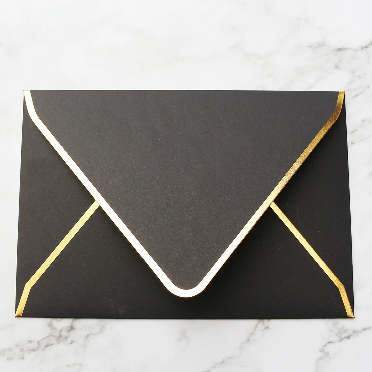 Creative Custom Shape Hindu Wedding Invitation Cards Clear Acrylic with Gold Foil Edge Envelope